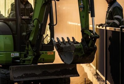 backfilling in Saudi Arabia, fence installation Saudi Arabia, excavation works, site preparation, soil compaction, construction fencing, civil works KSA