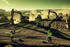 Site Preparation & Civil Works in Saudi Arabia heavy equipment excavation and grading operations