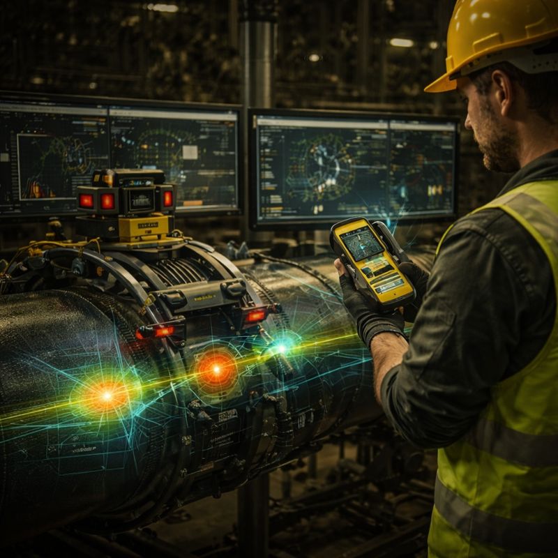 فحص خطوط الأنابيب ميدانيًا باستخدام تقنية MTM والتصوير المقطعي المغناطيسي