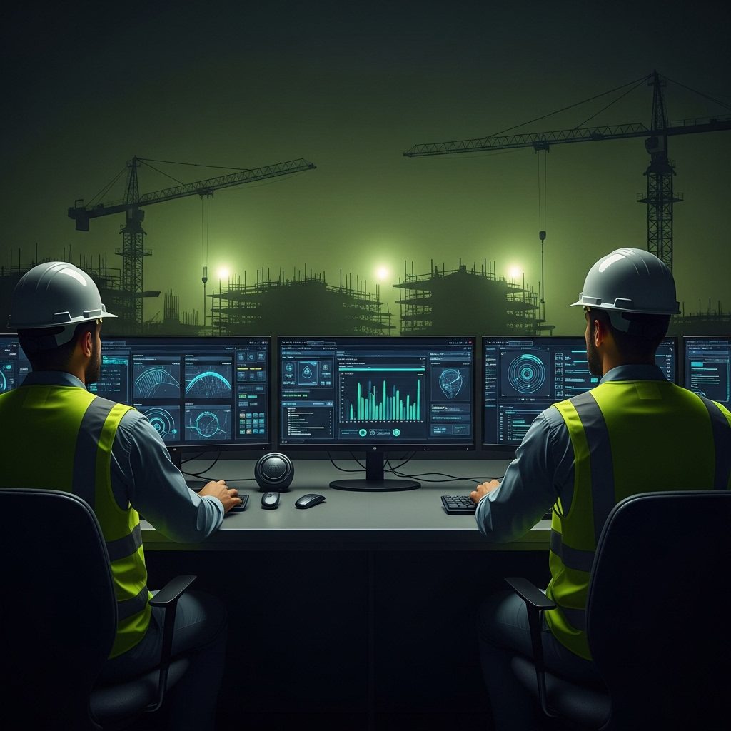 مراقبة رقمية لموقع بناء باستخدام أنظمة تحكم وتحليل بيانات السلامة