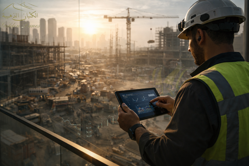 تحليل تنبؤي للمخاطر في موقع إنشاءات.