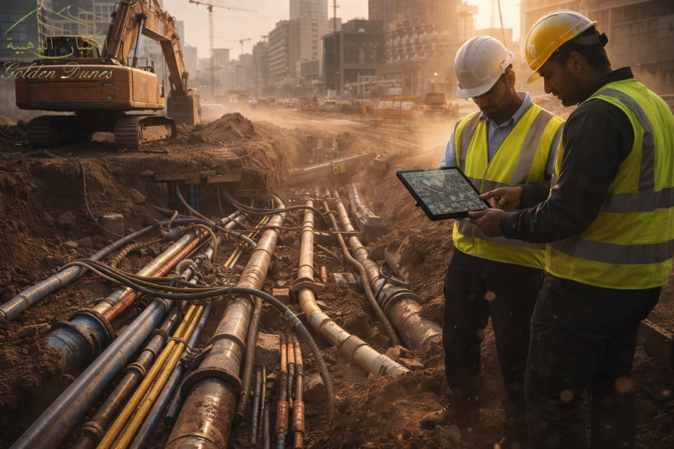 بنية تحتية معقدة تحت الأرض تسبب مخاطر في أعمال الحفر بالمشاريع الحديثة