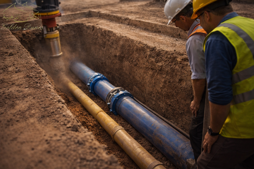 حفر غير إتلافي يكشف المرافق تحت الأرض بأمان