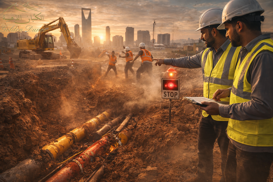 Critical excavation hazards including trench collapse and pipeline damage