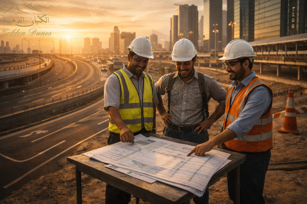 بيئة بناء متطورة تعتمد على التكنولوجيا لإدارة المخاطر