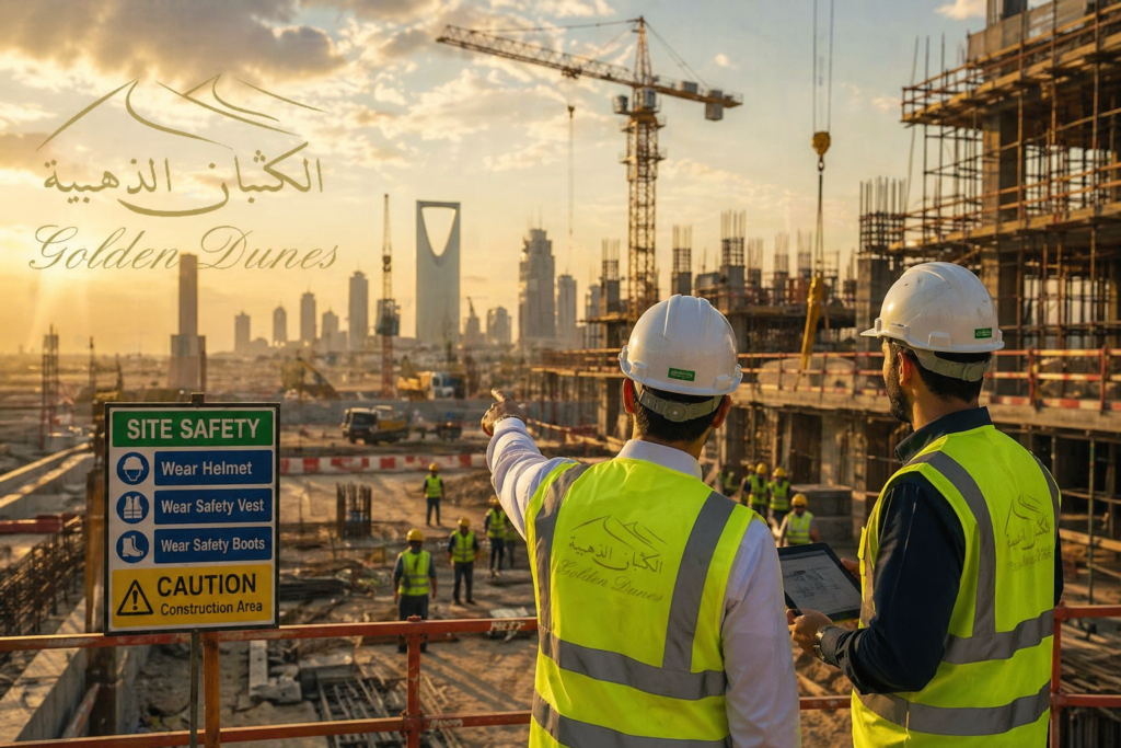 Construction site safety practices in modern infrastructure project