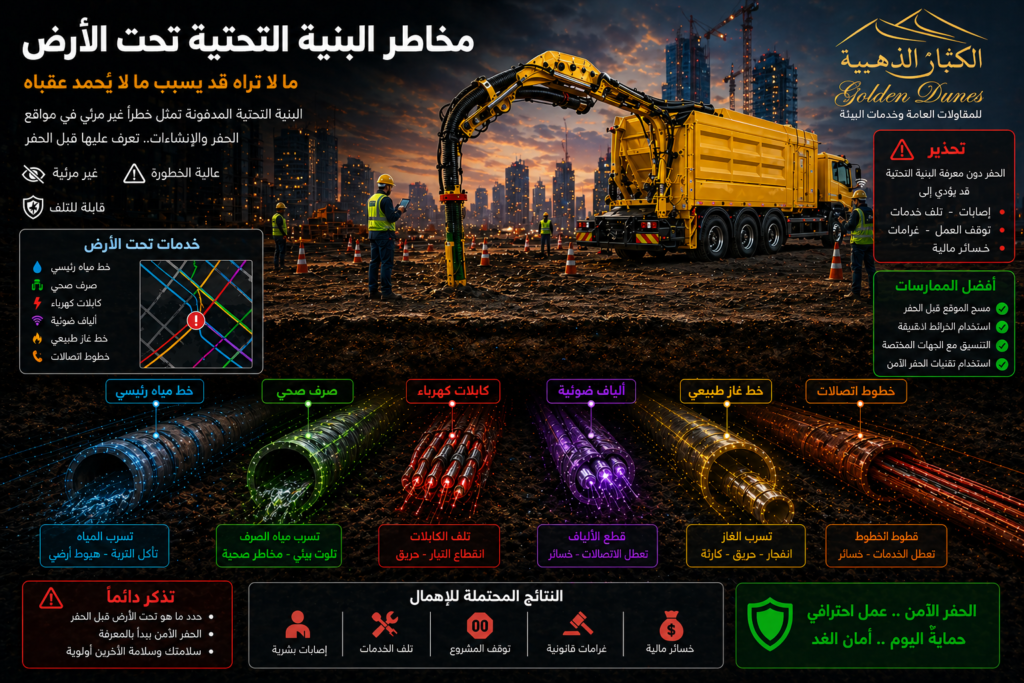 المخاطر الخفية للبنية التحتية تحت الأرض