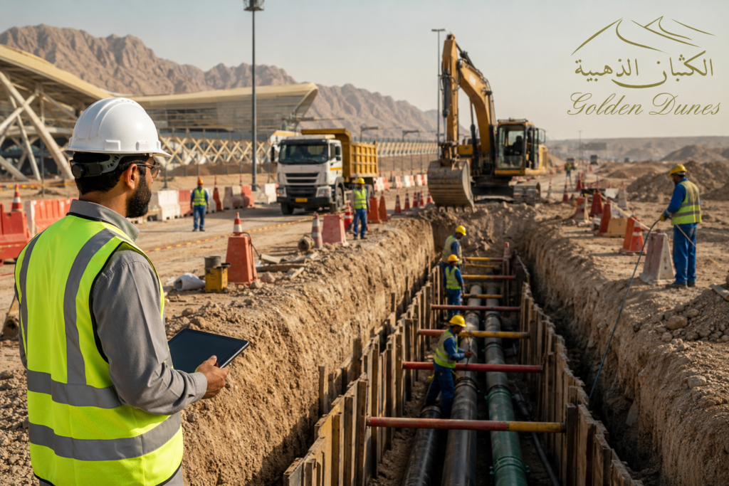 Golden Dunes تدعم أعمال الحفر الأكثر أمانًا وتقليل مخاطر حوادث البناء