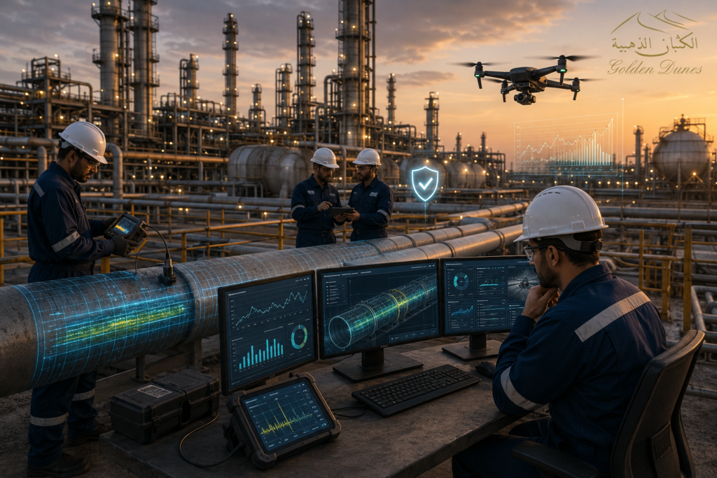 Engineers using non-destructive testing services to improve infrastructure reliability