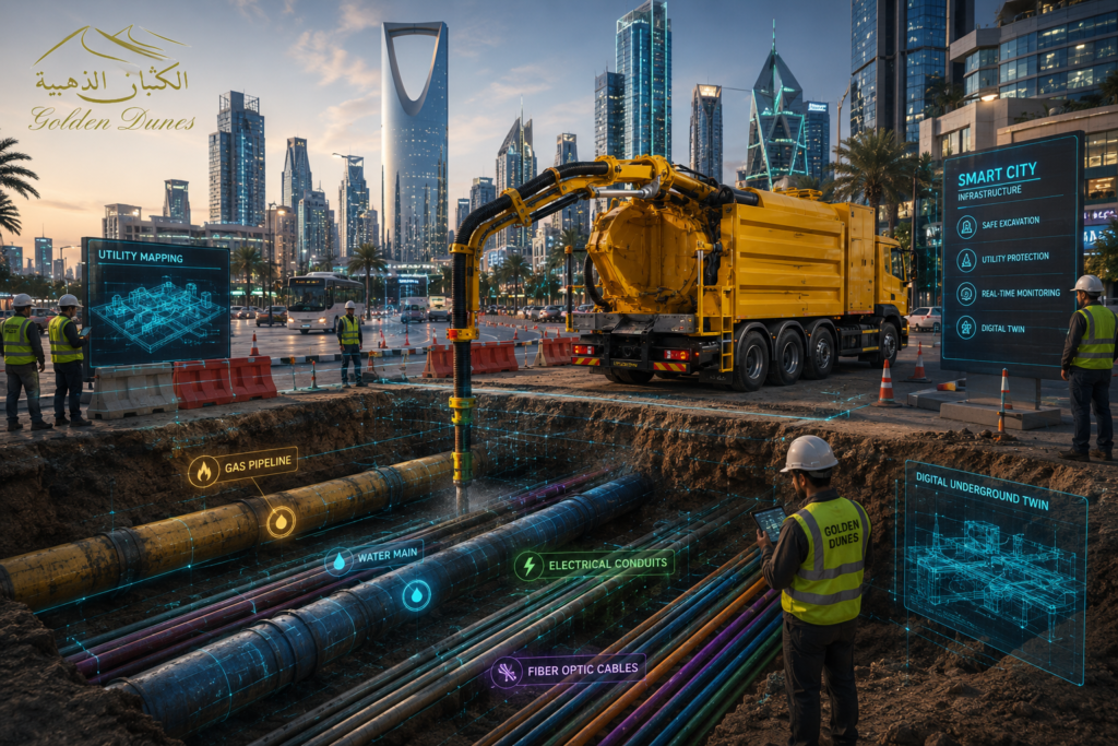 Urban excavation methods protecting underground utilities