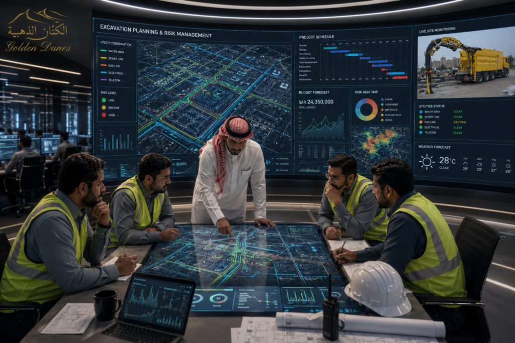 Strategic excavation planning for infrastructure projects