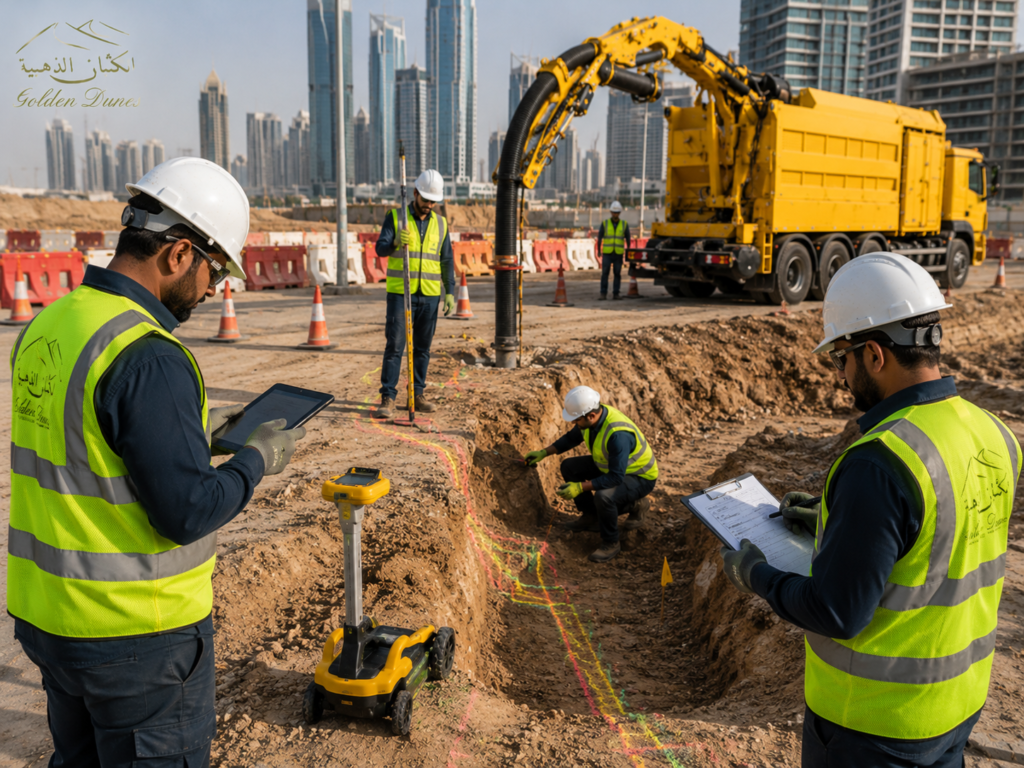 Pre-excavation inspection procedures before site work