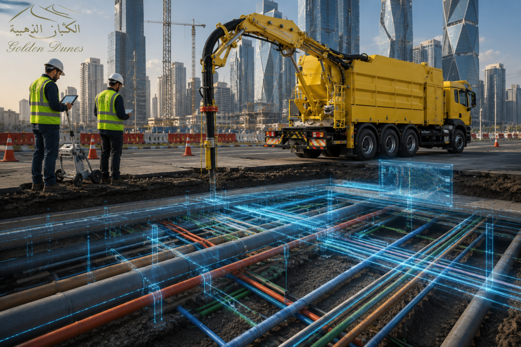 Underground utility protection during infrastructure excavation