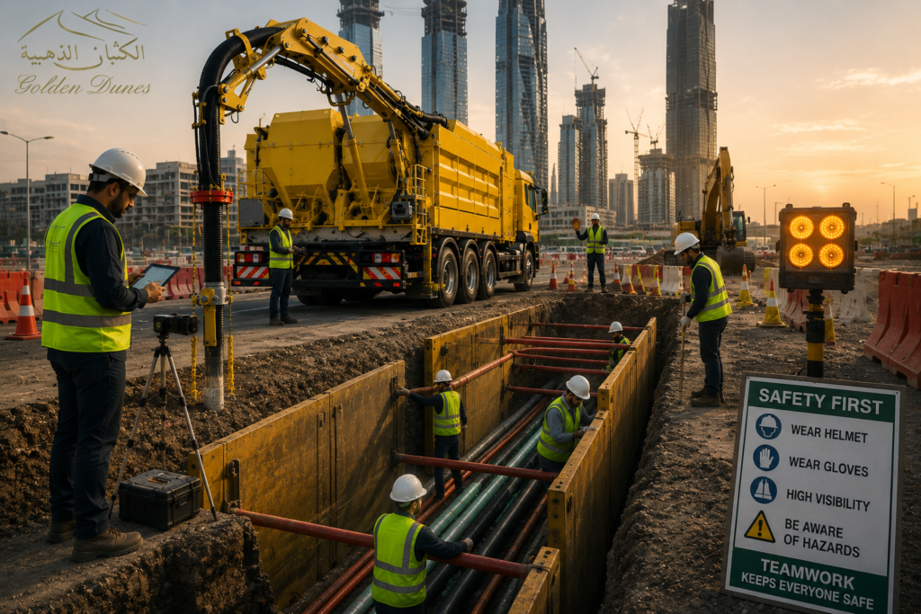 Excavation safety and hazard prevention on infrastructure sites