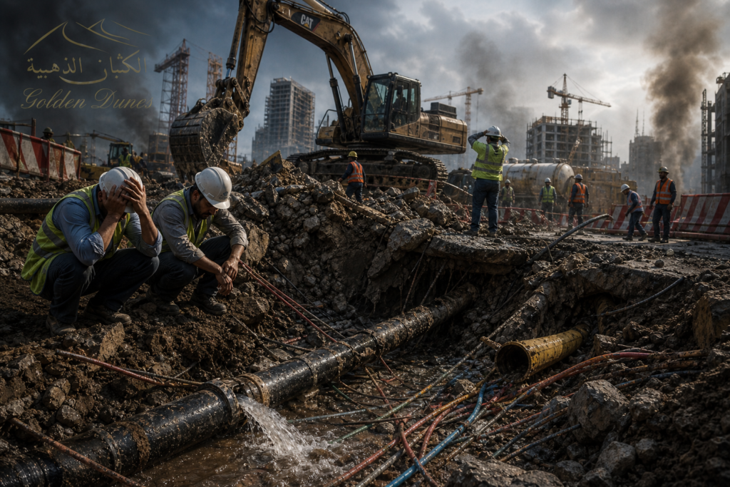 Excavation failures causing site chaos