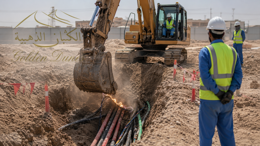 Electrocution and underground utility risks during excavation work